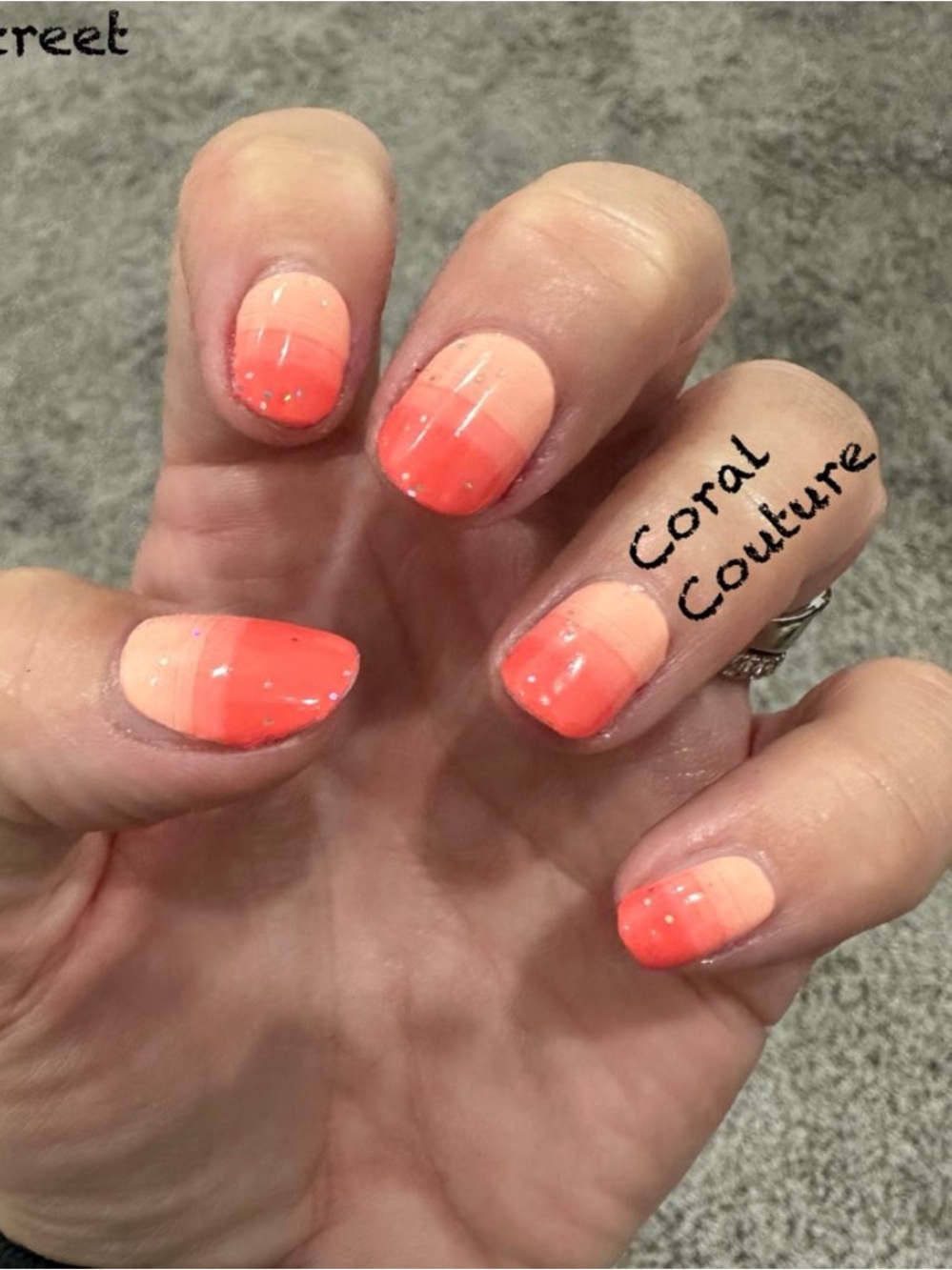 *Retired* Color Street: Coral Couture | Orange Ombré Summer Vacation Glitter - Picture 7 of 11